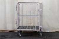 【新品】天使のカゴ台車BIG　ベージュ　W1100×D800×H1100　観音扉付き【軽量・小型カゴ台車】