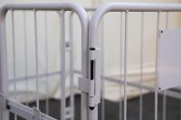 【新品】天使のカゴ台車BIG　ベージュ　W1100×D800×H1100　観音扉付き【軽量・小型カゴ台車】