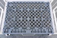 【新品】天使のカゴ台車BIG　ベージュ　W1100×D800×H1100　観音扉付き【軽量・小型カゴ台車】