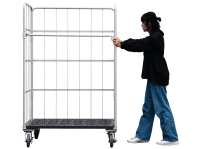 【販売終了】【お買い得品】【新品】俺のカゴ台車　アイボリー　W1100×D800×H1700