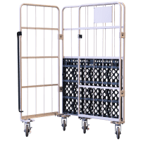 【新品】俺のカゴ台車　ベージュ　W1100×D800×H1700