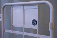 【新品】天使のカゴ台車　ベージュ　W850×D650×H1100　両面折りたたみ式【軽量・小型カゴ台車】