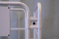 【新品】天使のカゴ台車　ベージュ　W850×D650×H1100　両面折りたたみ式【軽量・小型カゴ台車】