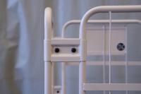 【新品】天使のカゴ台車　ベージュ　W850×D650×H1100　両面折りたたみ式【軽量・小型カゴ台車】