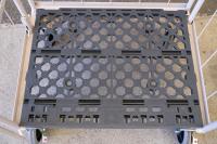 【新品】天使のカゴ台車　ベージュ　W850×D650×H1100　両面折りたたみ式【軽量・小型カゴ台車】