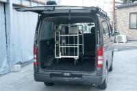 【新品】天使のカゴ台車　ベージュ　W850×D650×H1100　両面折りたたみ式【軽量・小型カゴ台車】