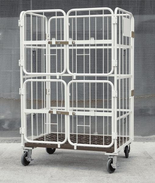 販売終了】【中古】俺のカゴ台車 上下観音扉付き W1100×D800×H1700