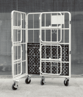 【販売終了】【中古】俺のカゴ台車　上下観音扉付き　W1100×D800×H1700【限定1台】