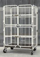 【販売終了】【中古】俺のカゴ台車　上下観音扉付き　W1100×D800×H1700【限定1台】