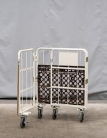 【販売終了】【美品中古】天使のカゴ台車 パタメル　W850×D650×H1100　両面パタパタ折りたたみ式【背の低いカゴ台車】【限定1台】