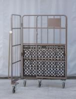 【販売終了】【中古】俺のカゴ台車 パタメル　W1100×D800×H1700　両面パタパタ折りたたみ式