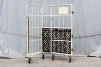 【販売終了】【中古】俺のカゴ台車G-spec　アイボリー　W1100×D800×H1700【レンタル使用品】