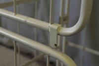 【販売終了】【中古】俺のカゴ台車　アイボリー　W1100×D800×H1700　上下観音扉付き【レンタル使用品】