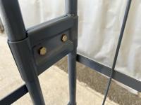 【販売終了】【中古】天使のカゴ台車Light　ブルーグレー　W850×D650×H1100　アルミ製　耐荷重200kg　両面折りたたみ式【軽量・小型カゴ台車】