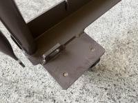 【販売終了】【中古】天使のカゴ台車Light　ココアブラウン　W850×D650×H1100　アルミ製　耐荷重200kg　両面折りたたみ式【軽量・小型カゴ台車】