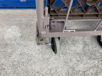 【販売終了】【GJサンクスセール品】【中古】俺のカゴ台車　ココアブラウン　W1100×D800×H1700　両面折りたたみ式