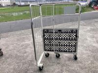 【販売終了】【GJサンクスセール品】【中古】俺のカゴ台車　アイボリー　W1100×D800×H1700