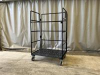 【販売終了】【中古美品】俺のカゴ台車　ブラック　W1100×D800×H1700　両面折りたたみ式