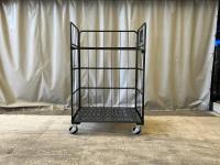 【販売終了】【中古美品】俺のカゴ台車　ブラック　W1100×D800×H1700　両面折りたたみ式