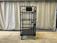 【販売終了】【中古美品】俺のカゴ台車　ブラック　W1100×D800×H1700　両面折りたたみ式