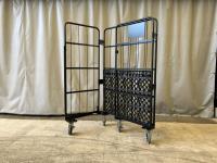 【販売終了】【中古美品】俺のカゴ台車　ブラック　W1100×D800×H1700　両面折りたたみ式