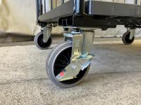 【販売終了】【中古美品】俺のカゴ台車　ブラック　W1100×D800×H1700　両面折りたたみ式