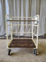 【販売終了】【限定1台】【中古美品】天使のカゴ台車 パタメル　W850×D650×H1100　両面パタパタ折りたたみ式【背の低いカゴ台車】