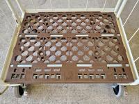 【販売終了】【限定1台】【中古美品】天使のカゴ台車 パタメル　W850×D650×H1100　両面パタパタ折りたたみ式【背の低いカゴ台車】