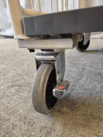 【中古】俺のカゴ台車　ベージュ　W1100×D800×H1700　上下観音扉付き【業界初の規格！】