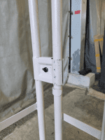 【中古】俺のカゴ台車　ベージュ　W1100×D800×H1700　上下観音扉付き【業界初の規格！】