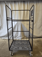 【中古】俺のカゴ台車　ブラック　W850×D650×H1700