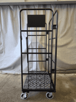 【中古】俺のカゴ台車　ブラック　W850×D650×H1700