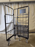 【中古】俺のカゴ台車　ブラック　W850×D650×H1700