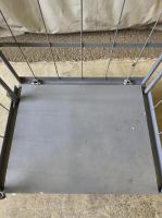 【販売終了】【中古】【限定1台】天使のカゴ台車Light　ブルーグレー　W850×D650×H1100　アルミ製　耐荷重200kg　両面折りたたみ式【軽量・小型カゴ台車】