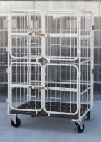 【販売終了】【アウトレット】俺のカゴ台車　上下観音扉付き　W1100×D800×H1700