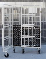 【販売終了】【アウトレット】俺のカゴ台車　上下観音扉付き　W1100×D800×H1700