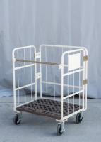 【販売終了】【アウトレット品】天使のカゴ台車 パタメル　軽量タイプ　W850×D650×H1100　両面パタパタ折りたたみ式【背の低いカゴ台車】