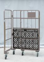 【販売終了】【アウトレット】俺のカゴ台車 パタメル　W1100×D800×H1700　両面パタパタ折りたたみ式【限定1台！】