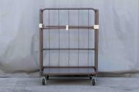 【販売終了】【アウトレット】天使のカゴ台車Light（ライト）ココアブラウン　W850×D650×H1100　アルミ製　耐荷重200kg　パタメル【軽量・小型カゴ台車】【限定1台！】