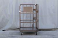 【販売終了】【アウトレット】天使のカゴ台車Light（ライト）ココアブラウン　W850×D650×H1100　アルミ製　耐荷重200kg　パタメル【軽量・小型カゴ台車】【限定1台！】