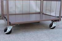 【販売終了】【アウトレット】天使のカゴ台車Light（ライト）ココアブラウン　W850×D650×H1100　アルミ製　耐荷重200kg　パタメル【軽量・小型カゴ台車】【限定1台！】