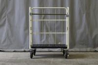 【販売終了】【アウトレット】天使のカゴ台車　アイボリー　W850×D650×H1100　両面折りたたみ式【軽量・小型カゴ台車】【限定2台】