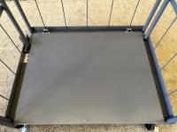 【販売終了】【アウトレット】天使のカゴ台車Light　ブルーグレー　W850×D650×H1100　アルミ製　耐荷重200kg　両面折りたたみ式【軽量・小型カゴ台車】