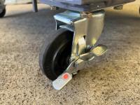 【販売終了】【アウトレット】天使のカゴ台車Light　ブルーグレー　W850×D650×H1100　アルミ製　耐荷重200kg　両面折りたたみ式【軽量・小型カゴ台車】