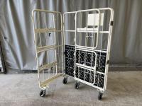 【販売終了】【アウトレット】俺のカゴ台車　アイボリー　W1100×D800×H1700　上下観音扉付き【限定1台】