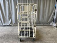 【販売終了】【アウトレット】俺のカゴ台車　アイボリー　W1100×D800×H1700　上下観音扉付き【限定1台】