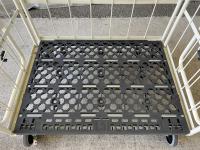 【販売終了】【アウトレット】俺のカゴ台車　アイボリー　W1100×D800×H1700　上下観音扉付き【限定1台】