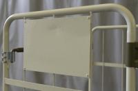 【販売終了】【アウトレット】天使のカゴ台車　アイボリー　W850×D650×H1100　両面折りたたみ式【軽量・小型カゴ台車】【限定1台】