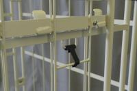 【販売終了】【アウトレット】俺のカゴ台車　アイボリー　W1100×D800×H1700　上下観音扉付き【限定1台】