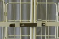 【販売終了】【アウトレット】俺のカゴ台車　アイボリー　W1100×D800×H1700　上下観音扉付き【限定1台】